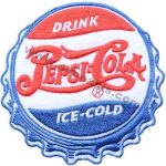 Pepsi Logo Embroidered Patch 9x9 cm