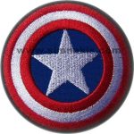 Captan America Logo Embroidered Patch 8x8 cm