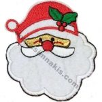 Yılbaşı Yeni Yıl Noel Baba nakış işleme arma patch peç 7.5x6.5 cm