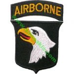 Airborne Logo Embroidered Patch (Set of 2) 8x9 cm