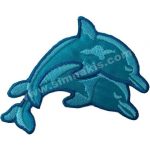 Dolphin Embroidered Patch 10x8 cm
