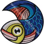 Fisherman Embroidered Patch 9x9 cm