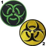 Biohazard Radiology Chemical Hazard Logo Embroidered Patch 8x8 cm