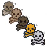 Skull Mechanic Embroidered Patch 6x6 cm