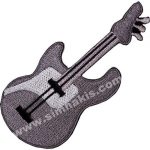 Musician Guitar Rock Music Embroidered Patch 12x5 cm