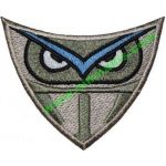 Owl Embroidered Patch 7x6 cm