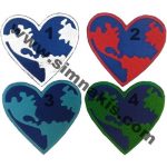 Heart Logo Embroidered Patch 8x7.5 cm