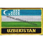 Uzbekistan Embroidered Flag 6x8 cm
