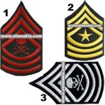 Foreign State Military Rank Embroidery Patch (7x12 cm)