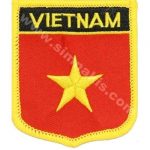 Vietnam Embroidered Flag 8x6,5