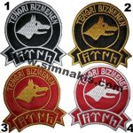 Old Turkic Wolf-Headed Tengri "Bizmenen Türk" Embroidery Patch (8x7 cm)