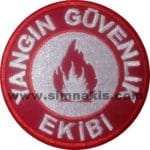 İş Sağlığı ve İş Güvenliği Yangın Güvenlik Ekibi Embroidered Patch (8x8 cm)