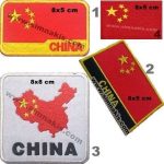China Embroidered Flag 6.5x8 cm