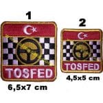 TOSFED Logo Embroidered Patch (4.5 x 5 cm, 6.5 x 7 cm)