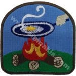 Odun Ateşinde Tavada Yumurta Embroidered Patch (8x8 cm)