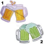 Bar Pub Beer Alcohol Drink Logo Embroidered Patch 6x7 cm
