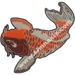 Fish Embroidered Patch 30x27 cm
