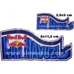 Red Bull Embroidered Patch Set (2.5x5 cm & 5x11.5 cm)