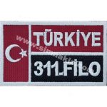 Turkey 311th Squadron Embroidery Patch - 5x8 cm