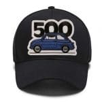 FIAT 500 Embroidered Patch Cap (Adjustable Velcro Strap)