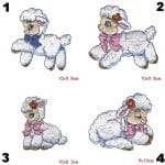 Lamb and Lambs Embroidered Patch