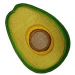 Avocado Fruit Embroidered Patch 9x7 cm