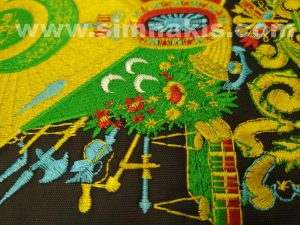 Ottoman Empire Coat of Arms Tughra Embroidered Patch (12x14 cm & 22x26 cm) - Görsel 5