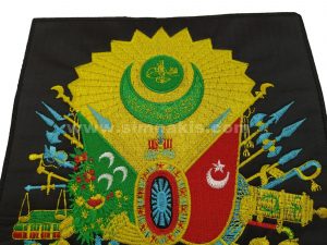 Ottoman Empire Coat of Arms Tughra Embroidered Patch (12x14 cm & 22x26 cm) - Görsel 2