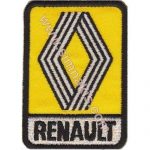 Renault Embroidered Patch Black and Yellow 8x5.5 cm