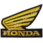 Honda Embroidered Patch Black & Yellow 11x9 cm
