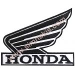 Honda Embroidered Patch Black 11x9 cm