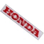 Honda Embroidered Patch White Text 9x2 cm