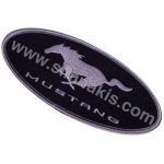 Ford Mustang Black Embroidered Patch 11x4.5 cm