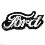Ford Text Black Embroidered Patch 10x4.5 cm
