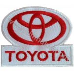 Toyota Embroidered Patch Emblem White 8x6 cm