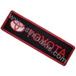 Toyota Text Embroidered Patch Emblem 12x3 cm