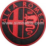 Alfa Romeo Embroidered Patch Emblem Red 9x9 cm