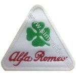 Alfa Romeo Embroidered Patch Emblem White 9x8 cm