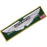 Aston Martin Embroidered Patch Emblem Green 12x3 cm