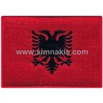Albania Embroidered Flag 8x5 cm