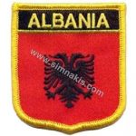 Albania Embroidered Flag 8x5 cm
