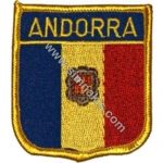 Andorra Embroidered Flag 8x6.5 cm