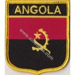 Angola Embroidered Flag 8x6.5 cm