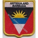Antigua and Barbuda Embroidered Flag 8x6.5 cm