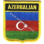 Azerbaijan Flag Embroidered Patch 5x8 cm