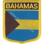 Bahamas Embroidered Flag 8x6.5 cm