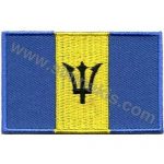 Barbados Embroidered Flag 8x5 cm