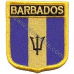 Barbados Embroidered Flag 8x6,5 cm