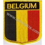Belgium Flag Embroidered Patch 8x6.5 cm
