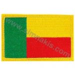 Benin Embroidered Flag 8x5 cm